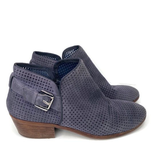 Sam Edelman Paula Perforated Suede Ankle Boots Booties Size 9 - Picture 1 of 5